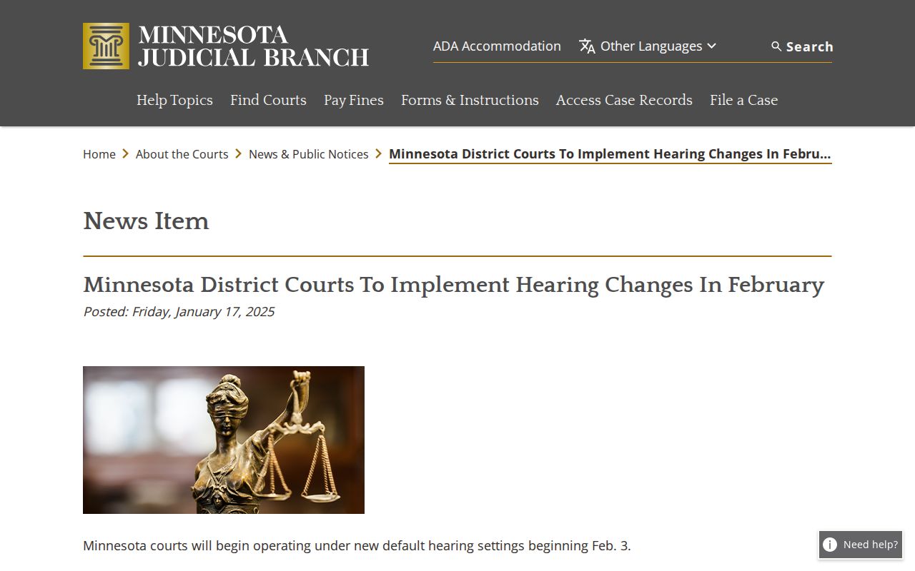 Pope County case search hearing-format court records notice