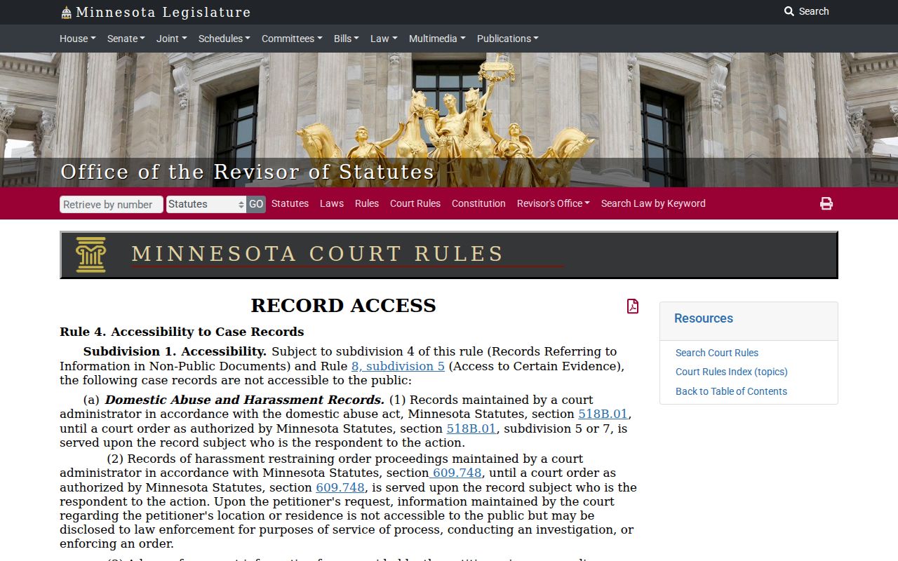 Pope County civil docket public-access Rule 4 source